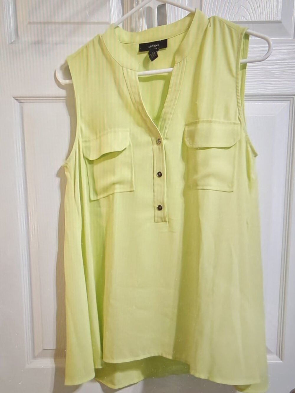 Lime green soft, flowing tunic